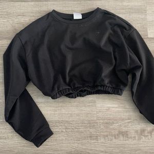 Gymshark black cropped hoodie